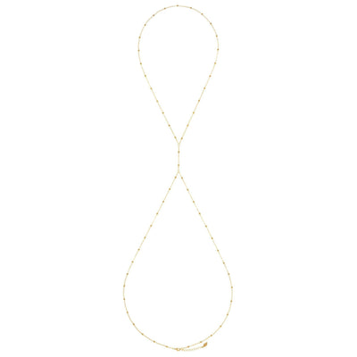 Delicate Body Chain in 14k gold finish | Modern boho jewelry | Criscara