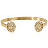 Coin Cuff Bracelet in 14k gold finish | Modern boho jewelry | Criscara
