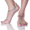 ANAHITA Beaded Barefoot Sandals | Caribbean Blue | Modern boho jewelry | Criscara