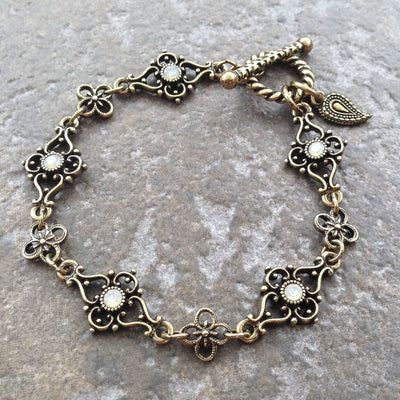 VALENCIA Bracelet - Opalite & Bronze | Modern boho jewelry | Criscara