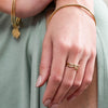 Wavy Stacking Ring in 14k gold finish size 8 | Modern boho jewelry | Criscara