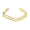 Open Split Cuff Bracelet in 14k gold finish | Modern boho jewelry | Criscara