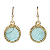 Boho Chic Gemstone Earrings in 14k gold finish with Turquoise gemstone | Modern boho jewelry | Criscara