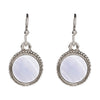 Boho Chic Gemstone Earrings in silver finish with Blue Lace Agate gemstone | Modern boho jewelry | Criscara