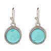 Boho Chic Gemstone Earrings in silver finish with Turquoise gemstone | Modern boho jewelry | Criscara