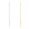 Long Stick Shoulder Duster Earrings in 14k gold finish | Modern boho jewelry | Criscara