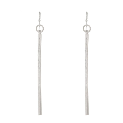 Modern Stick Earrings in silver finish | Modern boho jewelry | Criscara