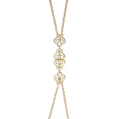 Body Chain Necklace in 14k gold finish | Modern boho jewelry | Criscara