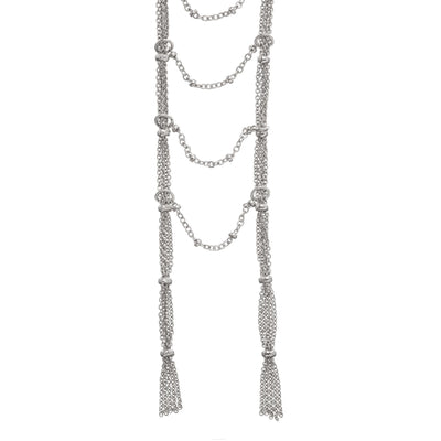 JULES Ladder Necklace - Silver | Modern boho jewelry | Criscara