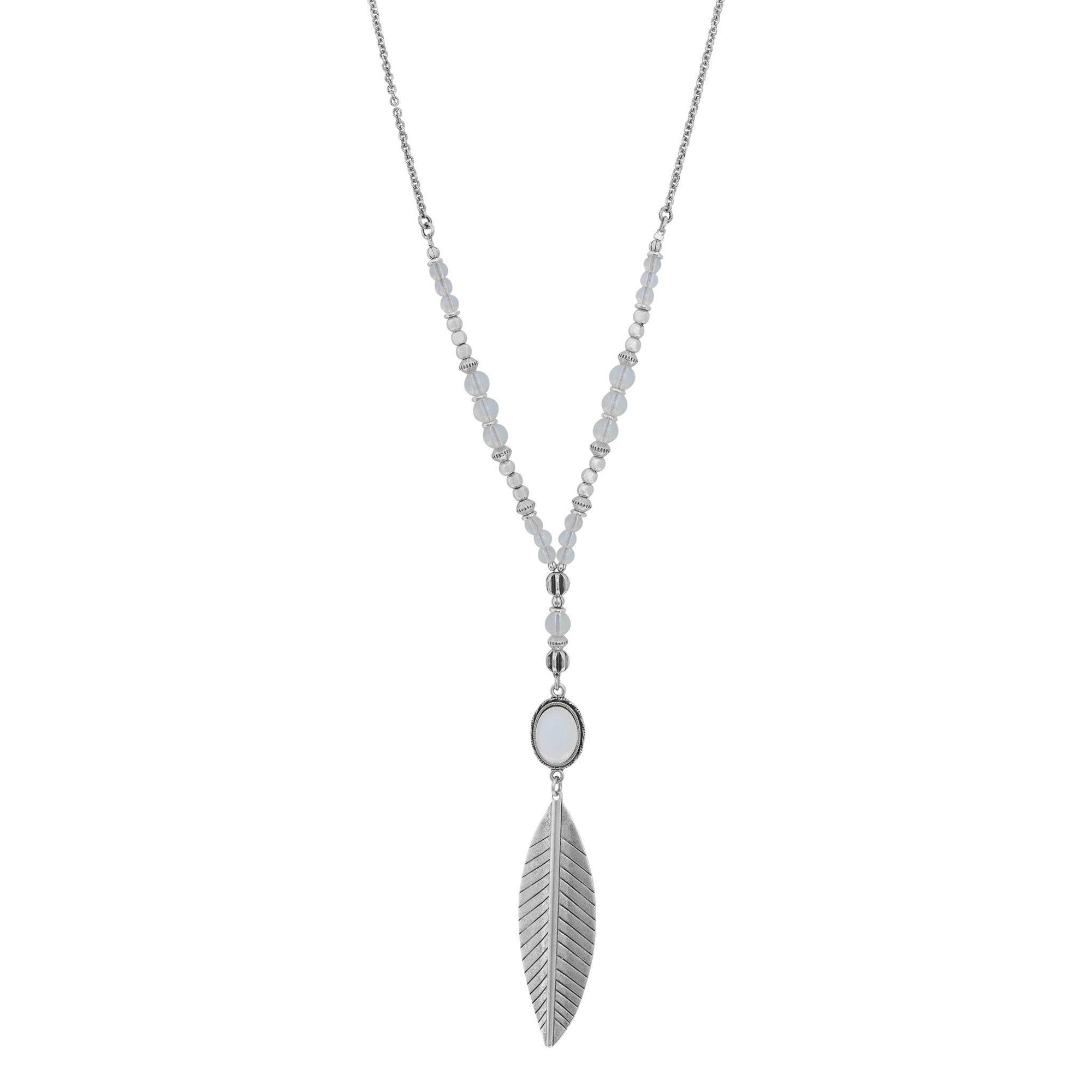 Swarovski Nice Necklace Feather, White, Rose gold-tone plated –  Bluesalon.com