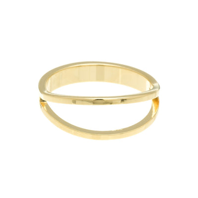 Open Split Ring in 14k gold finish size 3 | Modern boho jewelry | Criscara