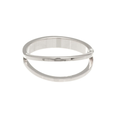 Open Split Ring in silver finish size 3 | Modern boho jewelry | Criscara