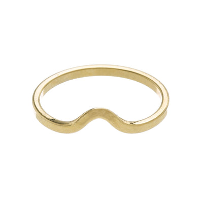 Band Ring With Point in 14k gold finish size 3 | Modern boho jewelry | Criscara