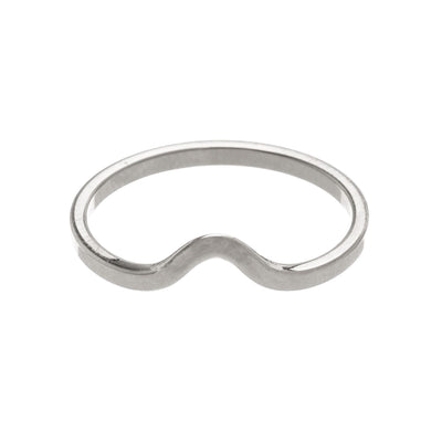Band Ring With Point in silver finish size 3 | Modern boho jewelry | Criscara